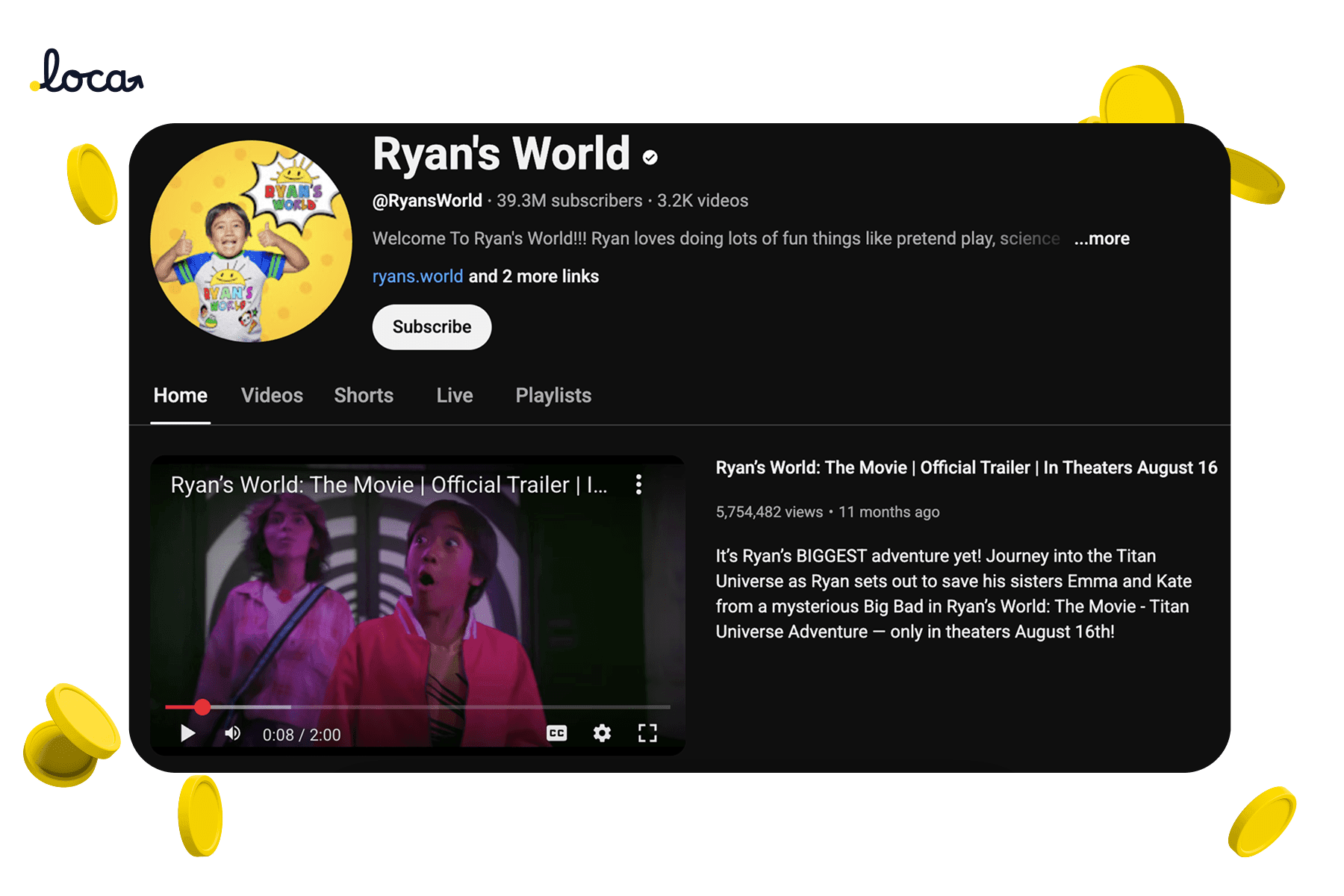 youtuber Ryan's World
