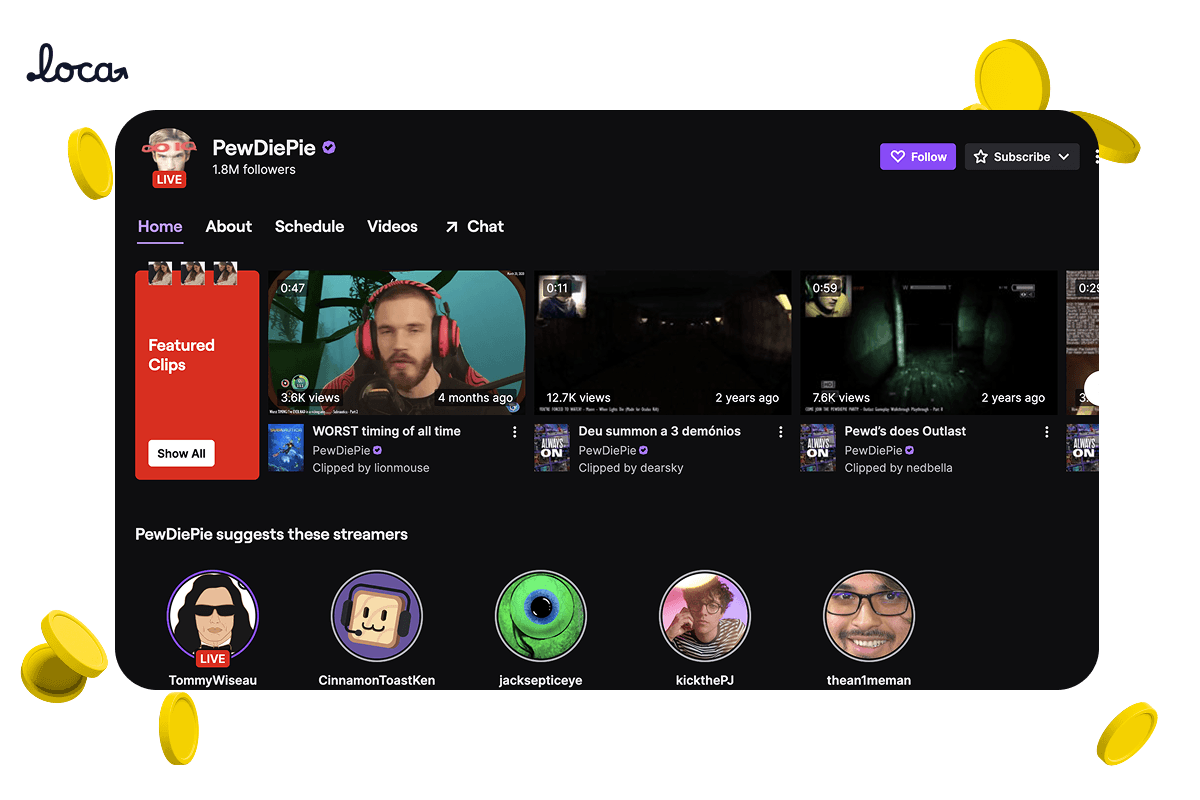 pewdiepie twitch streamer