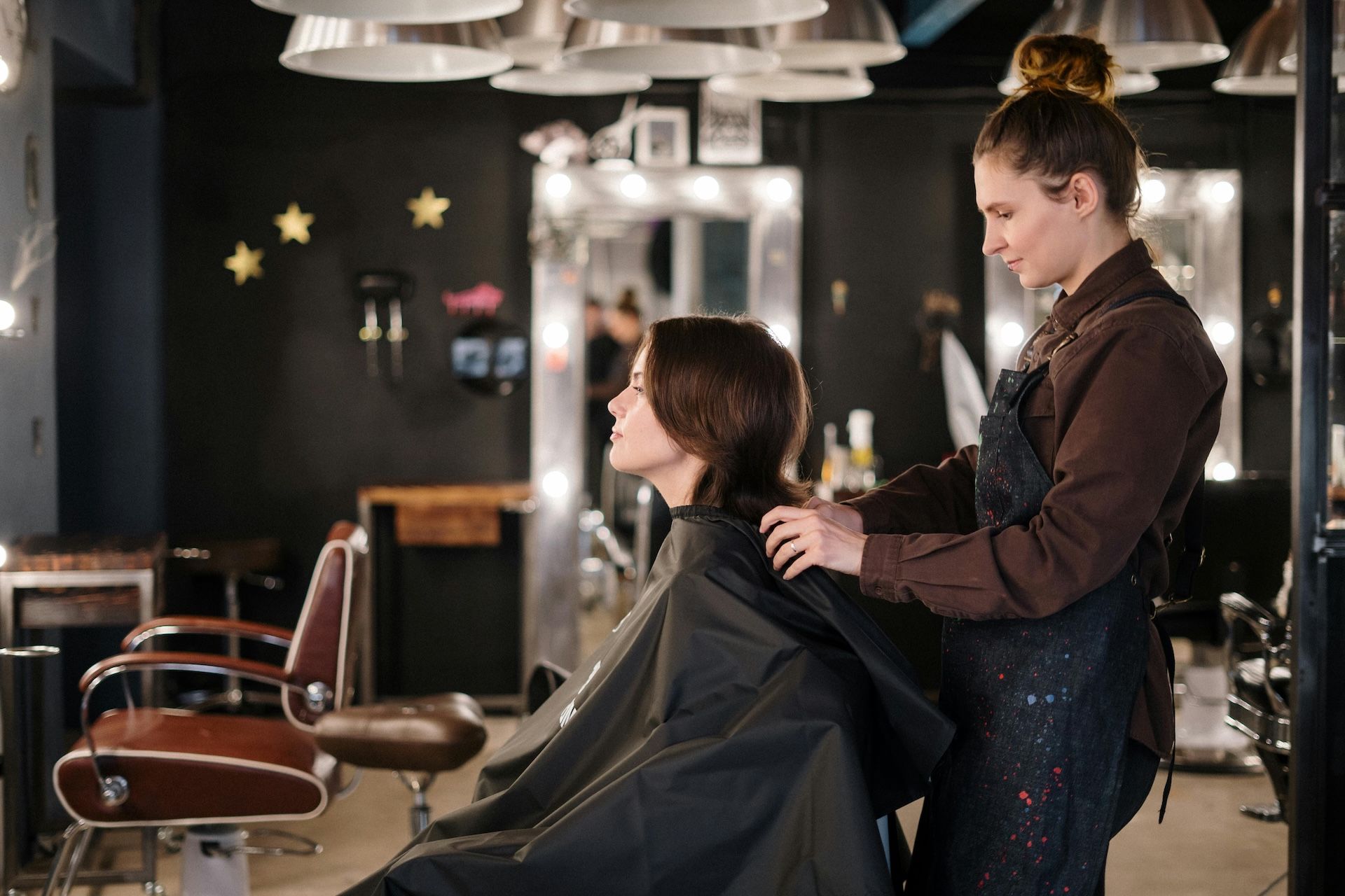 woman in hair salon